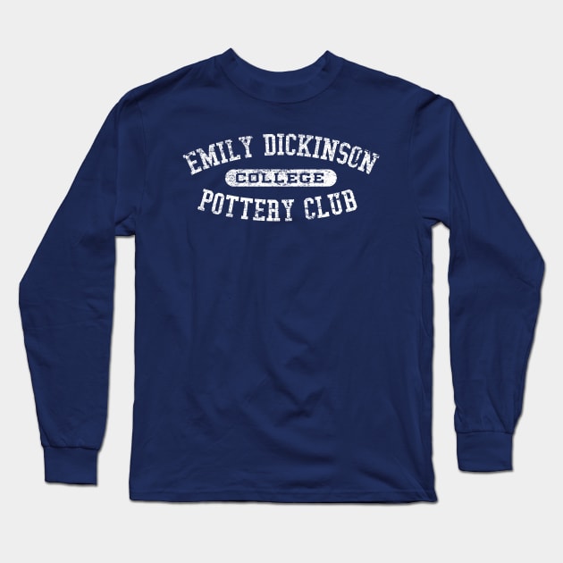 Emily Dickinson Pottery Club Long Sleeve T-Shirt by MindsparkCreative